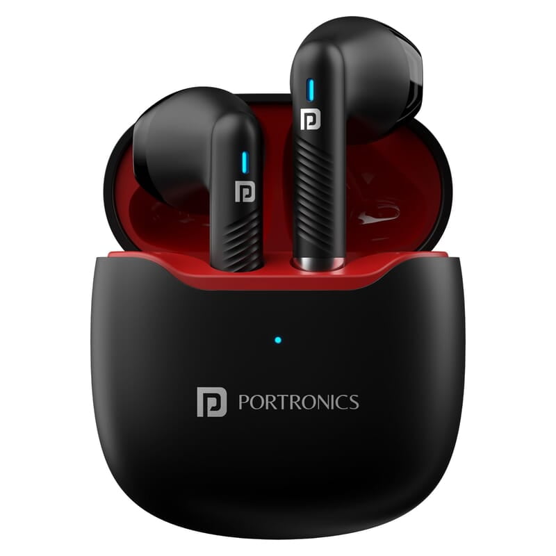 Portronics Harmonics Twins S12 in Ear TWS Earbuds with Mic, 24H Playtime 13mm Dynamic Driver, Bluetooth 5.3v