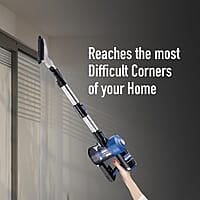 KENT Zoom Plus Vacuum Cleaner 150W Battery Operated, Rechargeable, Cordless & Hoseless Bagless Design Cyclone5 Technology Washable HEPA Filter Multi Nozzle Operation