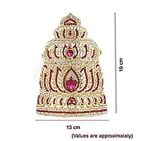 God Ornament Amman Face/Mugam with Lotus Crown/Kireedom and Attigai