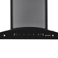 Faber 75 cm, 1200 m³/hr,Auto-Clean curved glass Kitchen Chimney (HOOD SUNNY HC SC BK 75, Filterless technology