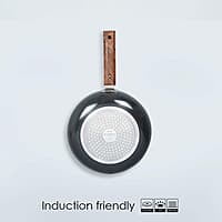 Wonderchef Ebony Hard-anodised Aluminium Fry Pan 24cm Frying Pan Non Stick 1.75L 3.25mm thickness