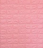 3D Pink Brick Wall Stickers Panel Self Adhesive