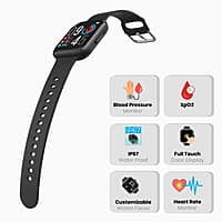 Zebronics Zeb-Fit1220CH Smart Fitness Band, 2.5D Curved Glass Full Touch Display, SpO2, BP