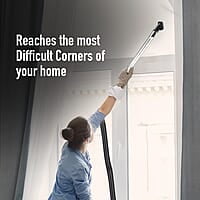 KENT Force Cyclonic Vacuum Cleaner KSL 160  2000W Washable HEPA Filter  Low Noise Rubberized Wheels Multiple Accessories Bagless Design Auto Cord Retractor White/Silver