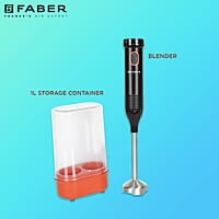 Faber Hand Blender SS Blade & Shaft, 550W Low-Noise DC Motor, ABS Plastic Body