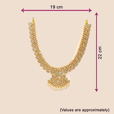 Gold Plated Necklace Set, Triple Haram Gold Plated Necklace Set, Triple Haram