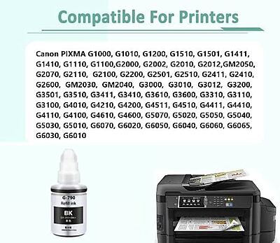 Refill Ink For Canon G1000 G2000 G3000 G4000 Printer (CMYK)