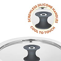 Borosil Cookfresh Tri-ply Stainless Steel Tope with Lid, Induction Friendly, 3.5 L, 20 cm Dia