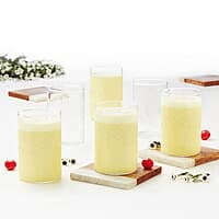 Borosil Vision Glasses Bracelet, 295 Ml, Set of 6, Transparent