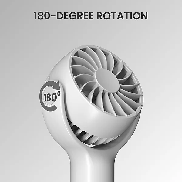 Portronics Toofan Mini Rechargeable Fan – Green: Compact, portable fan with powerful airflow. USB rechargeable, lightweight design, perfect for home, office, or outdoor use. Stay cool anywhere!