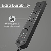 Portronics Power Plate 4 (White) features 4 universal sockets and USB ports for versatile charging. Compact design, ideal for home or office use, ensuring all your devices stay powered.