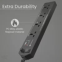 Portronics Power Plate 4 (White) features 4 universal sockets and USB ports for versatile charging. Compact design, ideal for home or office use, ensuring all your devices stay powered.