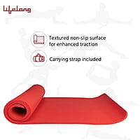 Lifelong Foam 13mm Extra Thick Yoga and Exercise Mat with Carrying Strap, Medium