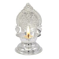 Silver Astalakshmi Diya (25 grams)
