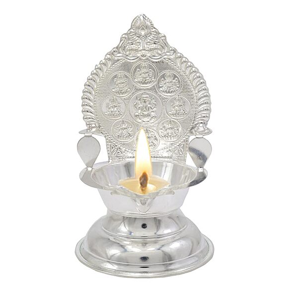 Silver Astalakshmi Diya (25 grams) Silver Astalakshmi Diya (25 grams)