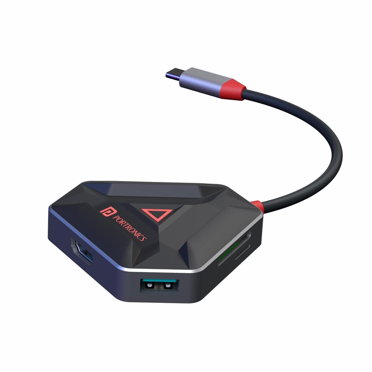 Portronics Mport 6C – A versatile 6-in-1 USB-C Hub featuring HDMI, USB 3.0, and more. Perfect for expanding connectivity options for laptops and devices, enhancing productivity on the go.