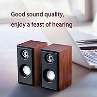 HAMMOK VINTAGE Wooden USB Speaker – Stylish Brown & Black, Rich Sound | Perfect for Home, Office & Retro Audio Lovers