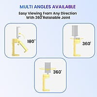 Portronics Mobot Clip Mobile Holder with 360° Adjustable Angles, Light Weight, Pocket Friendly, Mobile Stand for Table