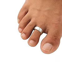 Silver Adjustable toe ring | Plain, Simple, Comfortable Silver Toe Rings, Metti