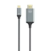 Portronics Konnect Vision C – Type-C to HDMI Adapter | 4K, 30Hz | 1.5M Nylon Braided | Black
