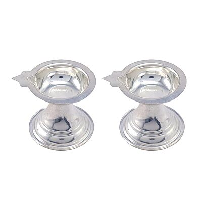 Traditional Silver Diya Sets