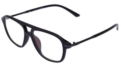 Unisex Large Square Spectacle Frames. Matte Black Color Frame. Transparent ARC Lens. Unisex Large Square Spectacle Frames. Matte Black Color Frame. Transparent ARC Lens.