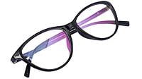 Female Medium Cateye Spectacle Frame. Glossy Black Frame Female Medium Cateye Spectacle Frame. Glossy Black Frame