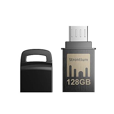 Strontium Nitro USB 128 GB One OTG 3.1 150 MBPS Flash Drive (Grey)