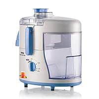 Borosil Primus II Juicer Mixer Grinder, For Juicing, Wet/Dry Mixing & Grinding, 500 Watts, 2 Jars (1.5 L Polycarbonate Blending Jar, 1 L Dry / Wet Grinder Stainless Steel Jar, Centrifugal Juicer