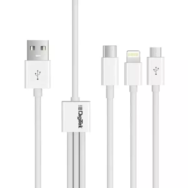Digitek Lightning Cable 2 A 1 m USB compatible, One Cable DC1M 3-1 Digitek Lightning Cable 2 A 1 m USB compatible, One Cable DC1M 3-1