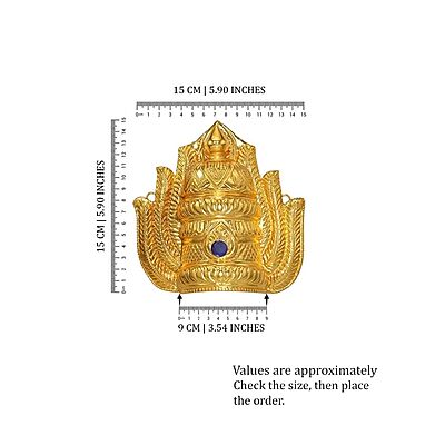 Gold Plated Leaf Amman Crown for Pooja Gold Plated Leaf Amman Crown for Pooja