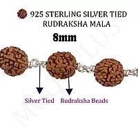 Original Rudraksha Mala in Silver with Om Pendant | Certified