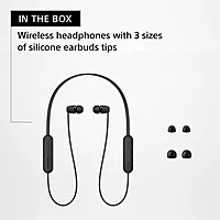 Sony WI-C100 Wireless Neckband – Deep Bass | 25H Battery | DSEE | Splash Proof