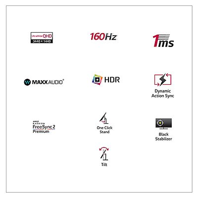 LG 34-Inch UltraGear ,21:9 Curved WQHD ,Gaming Monitor , 34GP63A-B