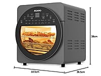 AGARO Elite Air Fryer For Home,14.5L,Rotisserie Convection Oven,1700 watts,Electric Oven,16 Preset Menus