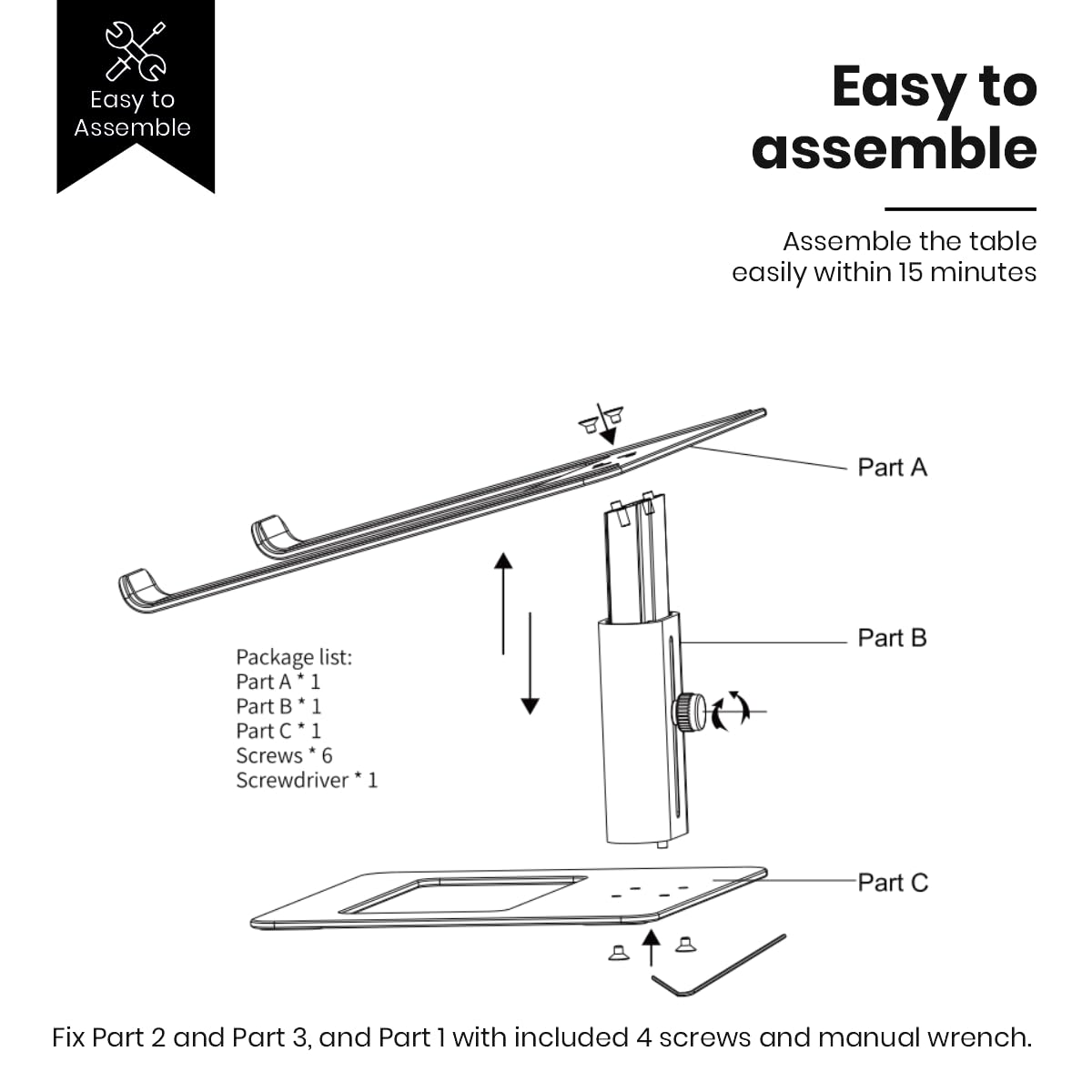 Portronics My Buddy K5 Laptop Stand – Metal Build | Extendable Design | Grey | 1 Year Warranty