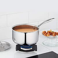 Borosil 5-Ply Stainless Steel Sauce Pan, 1.7L, Silver