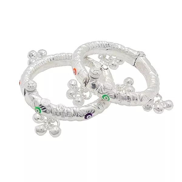 Sterling silver Gift set for Born Babies-(Anklet/Kolusu, Hip chain 2