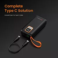 Portronics 2086 AMPBOX 27000mAh Power Bank – 65W PD Fast Charge | Laptop Compatible | Black