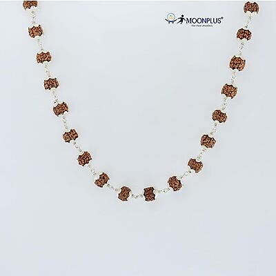 925 Sterling Silver Rudraksha Mala Panch Mukhi 5 Mukhi Five Face 54 Beads