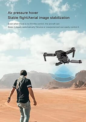 E88 Drone with 1080P Camera 1 Batteries One Key Take Off Land Altitude Hold Automatic Avoidance Obstacles 360° Flip With Aerial Photography Drone Multicolor (One-Battery)