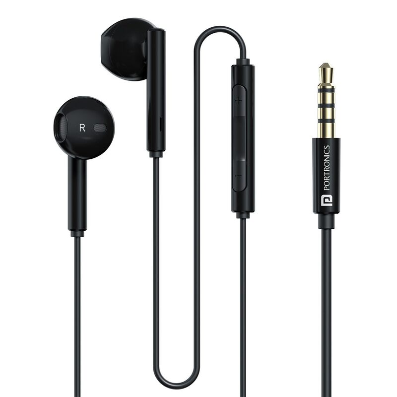 Portronics Conch Theta A – 3.5mm Earphones, Mic, Black. Enjoy clear sound and hands-free calling with these stylish earphones. Perfect for music lovers and on-the-go convenience.