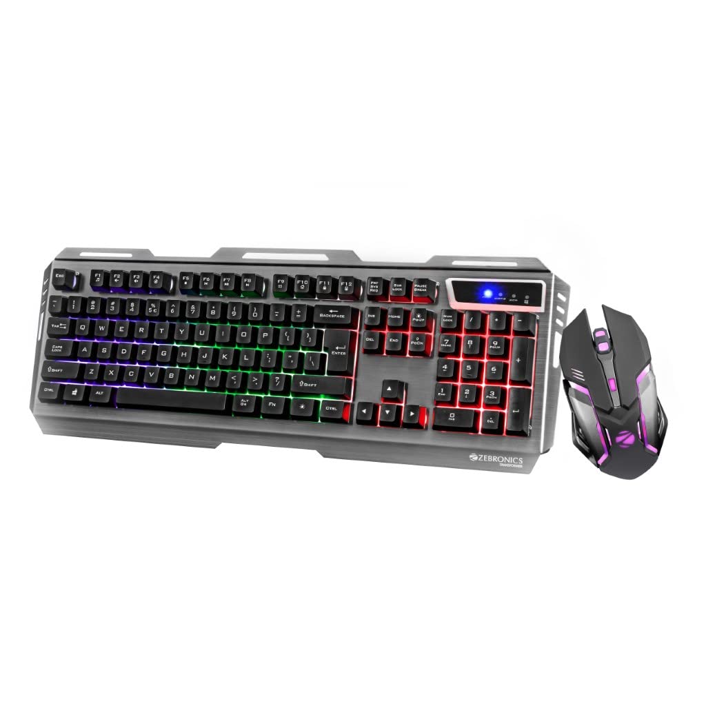 Zebronics Transformer 1 Keyboard & Mouse combo offers a sleek design, responsive keys, and ergonomic mouse. Perfect for gaming and office use, it ensures comfort and efficiency in every task.