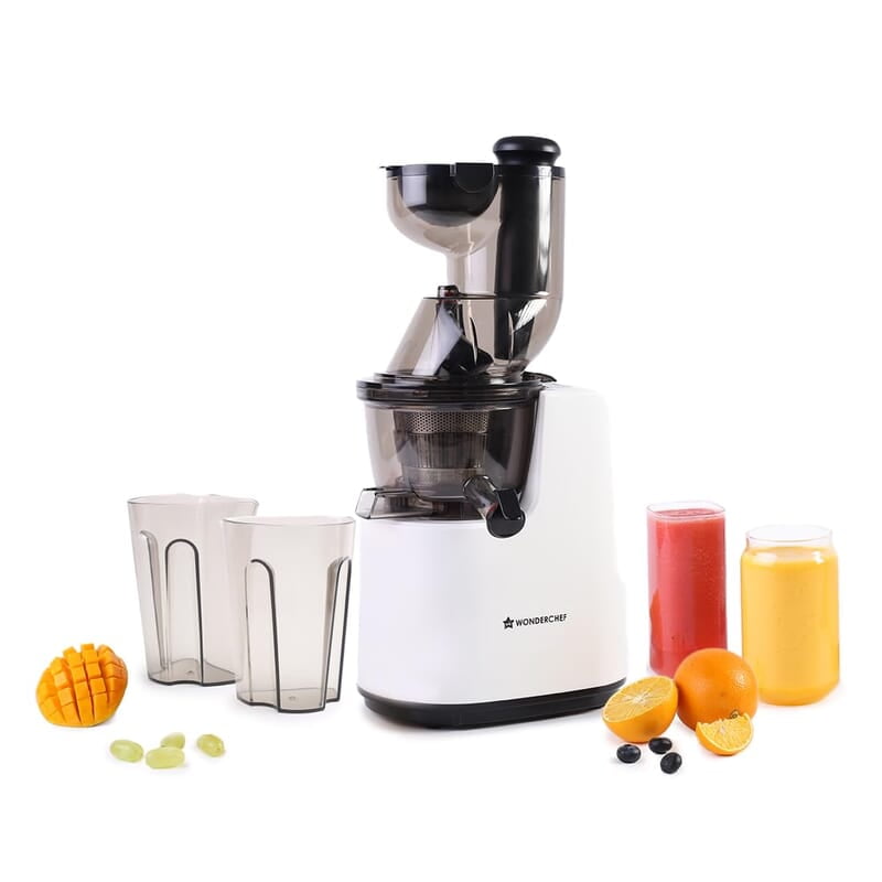 Wonderchef Regenta Full Fruit Juicer High Juice Yield 240W 55 RPM Fine Strainer