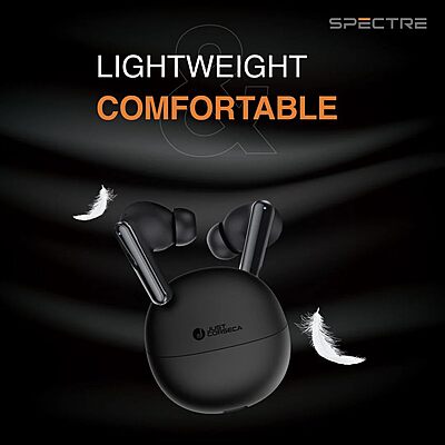Just Corseca Spectre TWS Earbuds – Bluetooth 5.4 | Quad Mic ANC & ENC | 13mm Drivers | Black