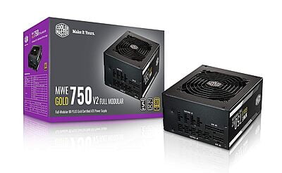 OpenBox COOLER MASTER MWE Gold V2 FM 750W A/UK Cable 750 Watts PSU  (Black)