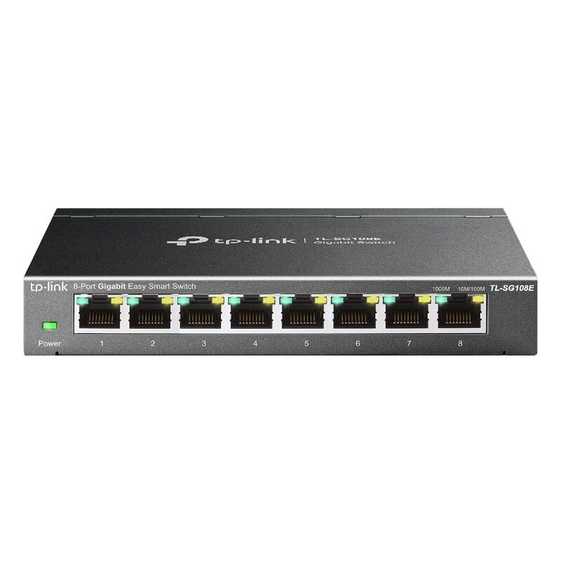 TP-Link TL-SG108E – 8-Port Gigabit Desktop Switch | Managed Lite | Metal Housing