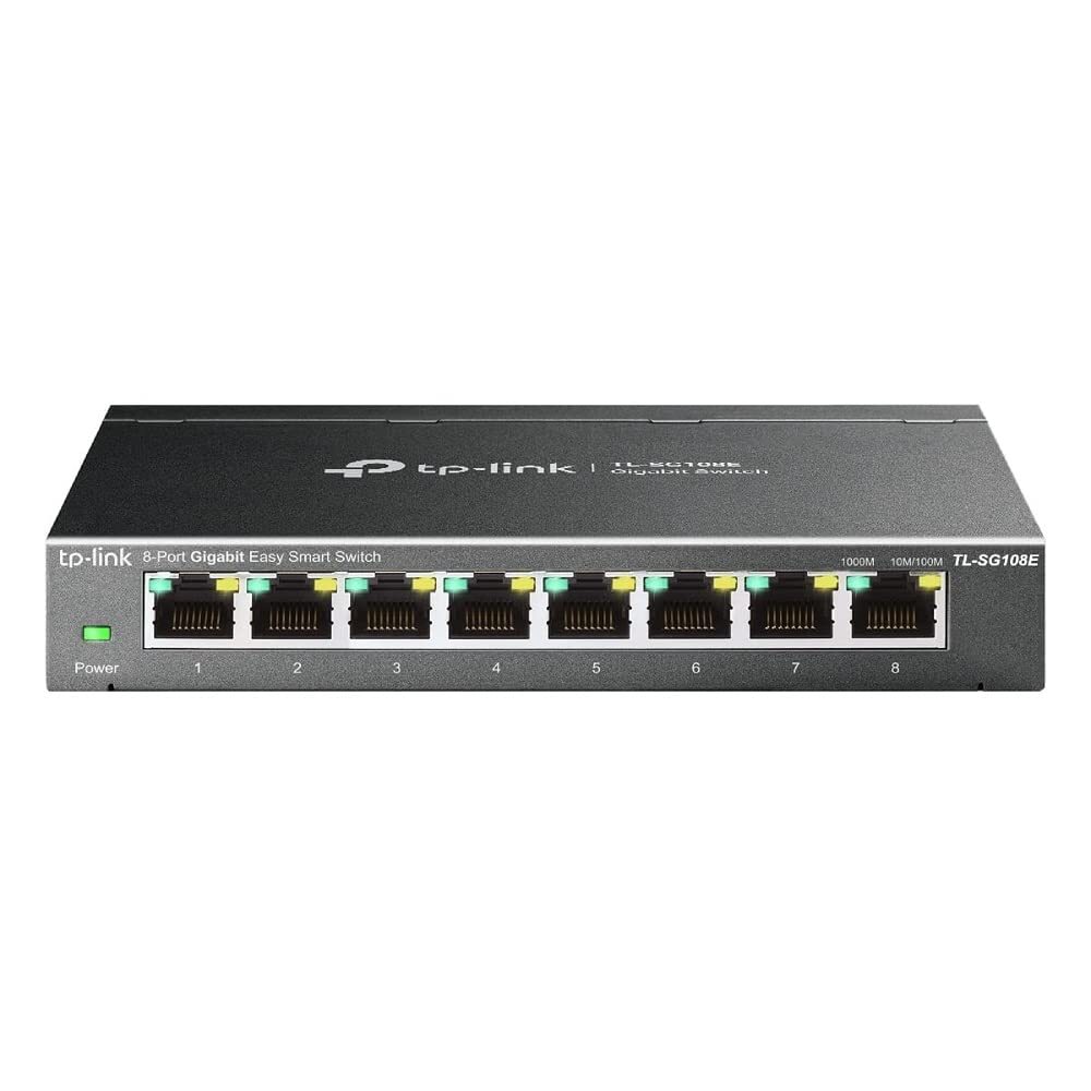 TP-Link TL-SG108E – 8-Port Gigabit Desktop Switch | Managed Lite | Metal Housing