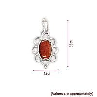 Rajavarthi Stone Silver Pendant | flower design pendant, Dollar