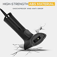 Lapcare LLBS‑031 Wired 2D CMOS Barcode Scanner – USB-HID/COM, QR & 1D Code Support, Rugged Design, 1 Year Warranty